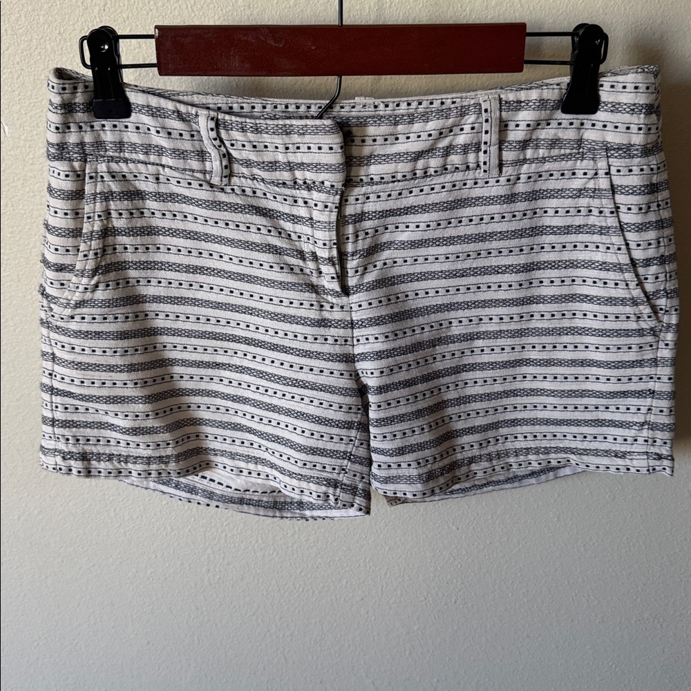 LOFT Black and White Patterned Shorts